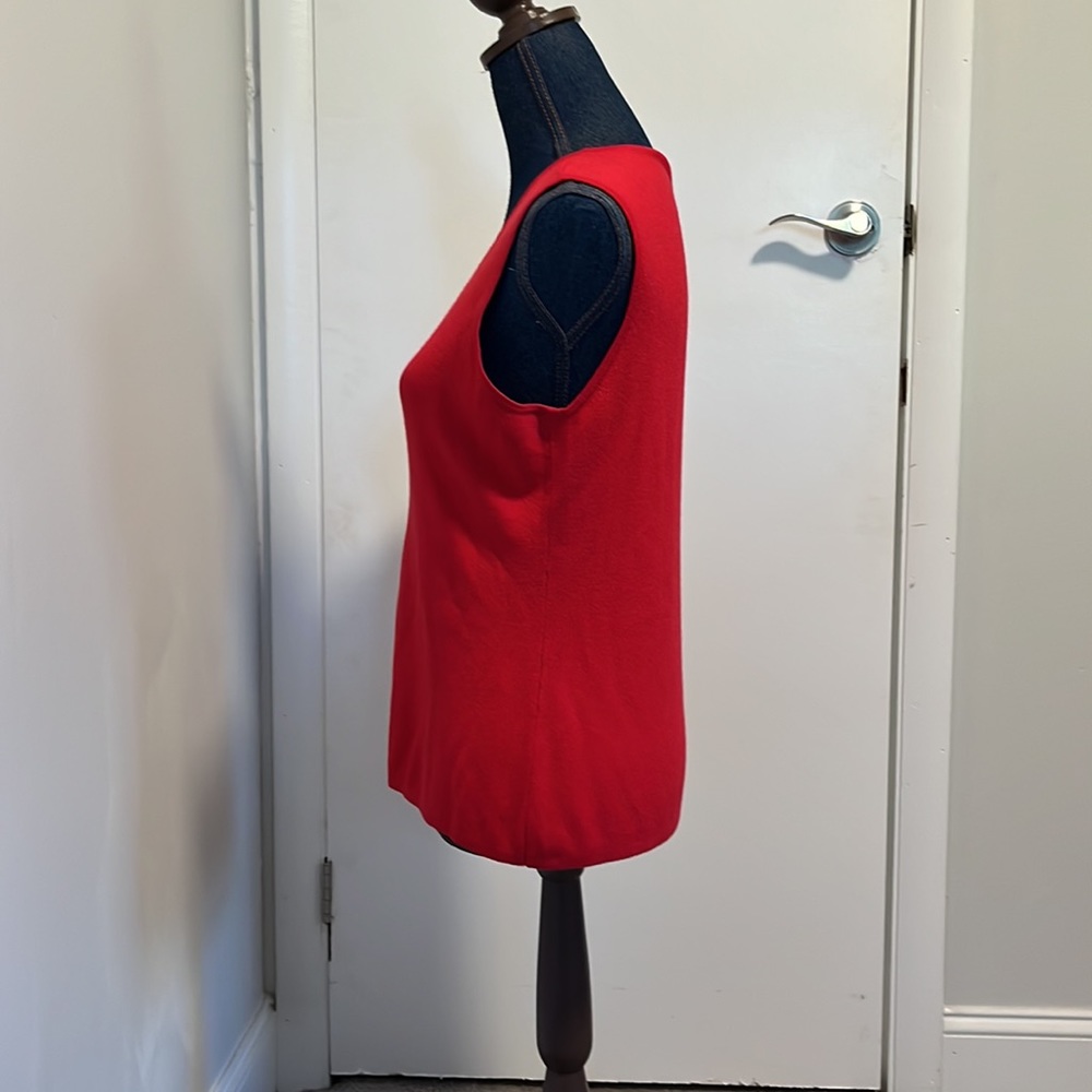 Chico’s design size L red sweater shell vintage - Picture 4 of 5